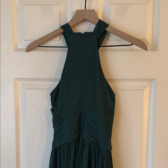 David's Bridal Celebrate DB Studio High-Neck Mesh Dress Juniper Green size 2 NWT - Picture 7 of 11